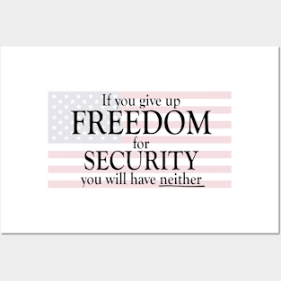 Freedom with flag on mugs, decals, etc. Posters and Art